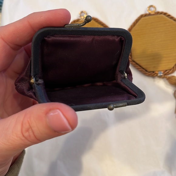 Cobalt Blue and Gold Man & Women Wall plaques and Old Change purse - Picture 9 of 11